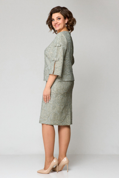 Платье Pocherk 1-029 хаки - фото 12