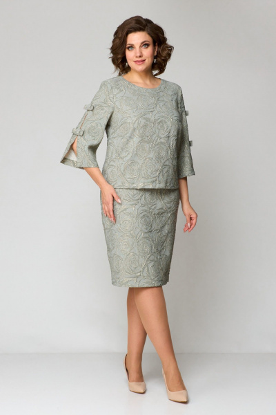 Платье Pocherk 1-029 хаки - фото 2