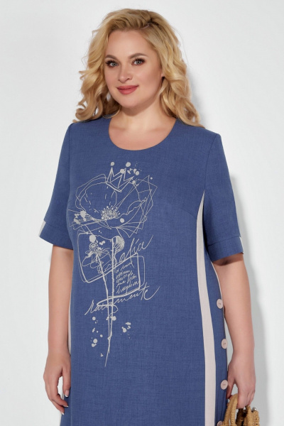 Платье Tellura-L 1725 синий - фото 4
