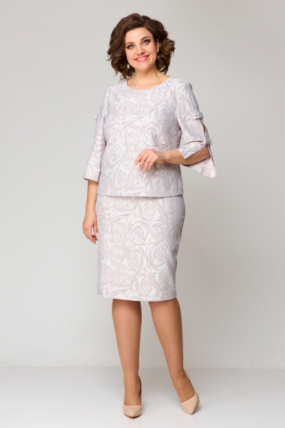 Платье Pocherk 1-029 серебро - фото 16