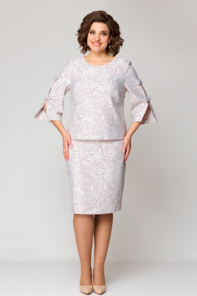 Платье Pocherk 1-029 серебро - фото 15