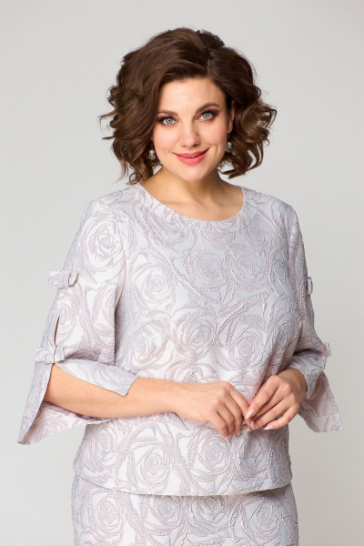 Платье Pocherk 1-029 серебро - фото 14