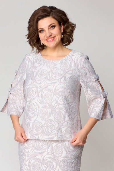 Платье Pocherk 1-029 серебро - фото 12