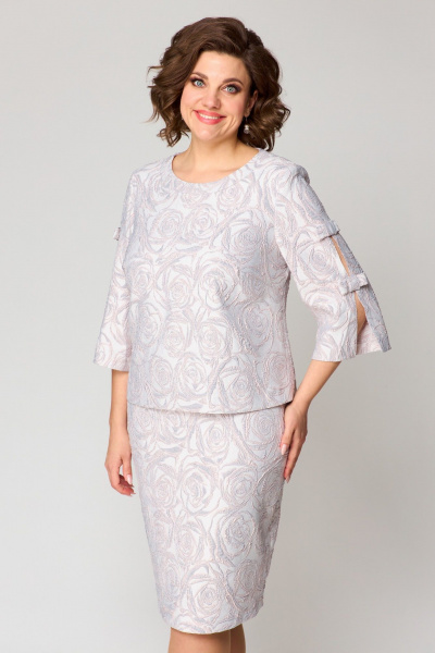 Платье Pocherk 1-029 серебро - фото 9