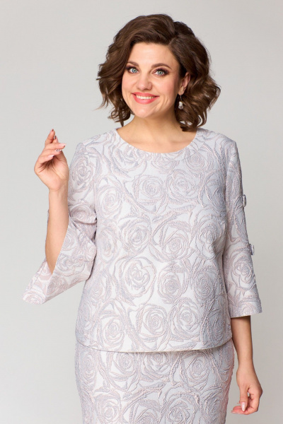 Платье Pocherk 1-029 серебро - фото 6