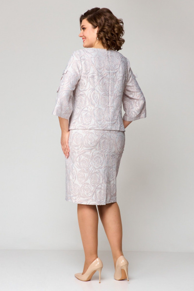 Платье Pocherk 1-029 серебро - фото 4