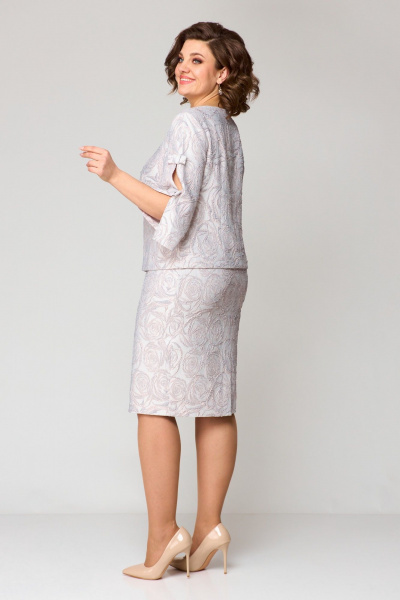 Платье Pocherk 1-029 серебро - фото 3