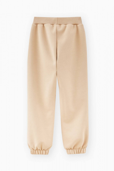 Бежевые брюки-джоггеры из трикотажа для девочки Bell Bimbo 222048 бежевый - фото 2