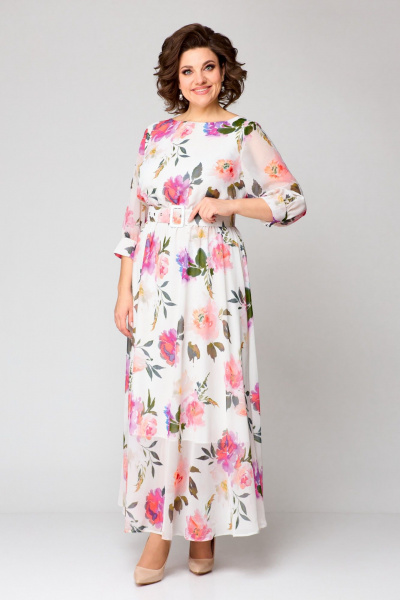 Платье Pocherk 1-026 оранжевый - фото 3