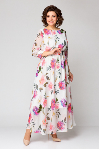 Платье Pocherk 1-026 оранжевый - фото 1