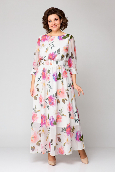 Платье Pocherk 1-026 оранжевый - фото 2