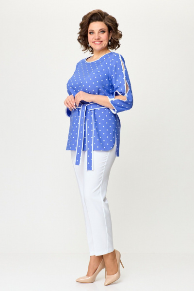 Блуза, брюки Pocherk 1811 голубой - фото 2