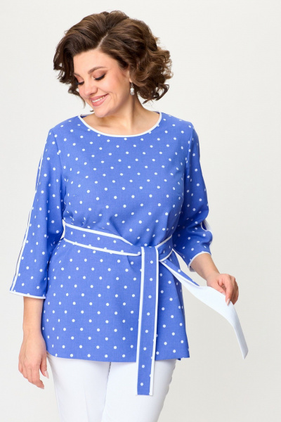 Блуза, брюки Pocherk 1811 голубой - фото 7