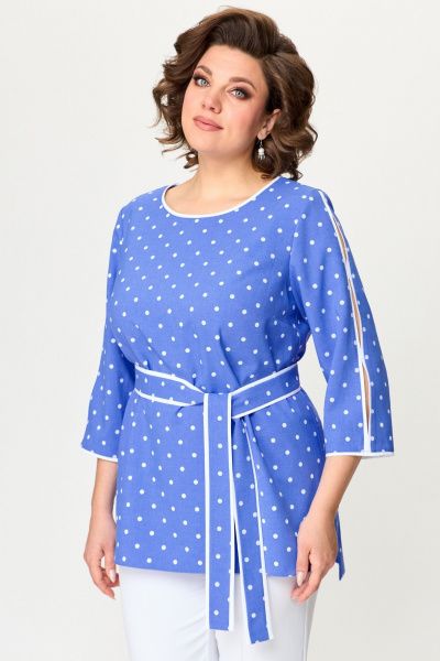 Блуза, брюки Pocherk 1811 голубой - фото 4