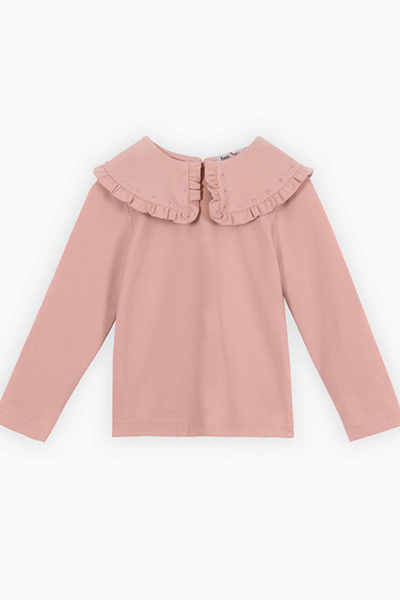 Джемпер с воротником-ранец и стразами для девочки Bell Bimbo 232005 св.коралл - фото 1