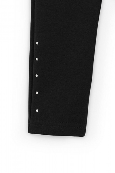 Брюки-джеггинсы из футера с застёжкой и стразами Bell Bimbo 232017 черный - фото 3