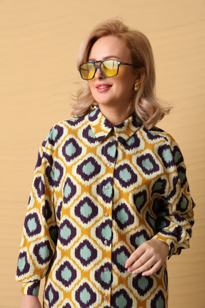 Блуза, брюки LM ВИ1630 шафран/базилик - фото 5