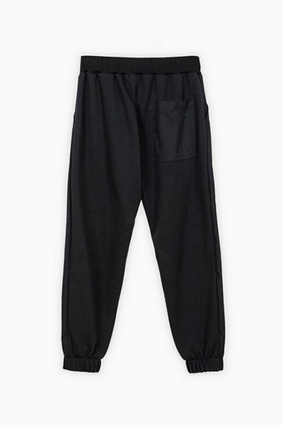 Брюки-джоггеры из трикотажа и хлопка для мальчика с карманами Bell Bimbo 232100 черный - фото 2