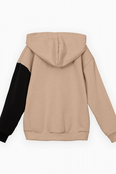 Худи прямого кроя с капюшоном, накладным карманом и принтом Bell Bimbo 232102 бежевый - фото 3