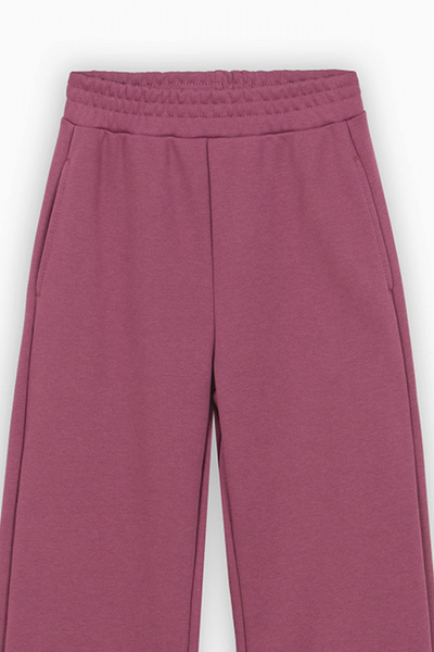 Розовые брюки-джоггеры из футера с наклонными карманами Bell Bimbo 232110 бордо - фото 3