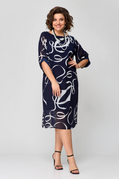 Платье Runella 1628 синий - фото 9