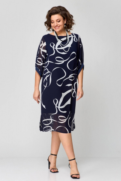 Платье Runella 1628 синий - фото 7