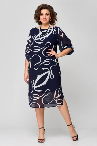 Платье Runella 1628 синий - фото 5