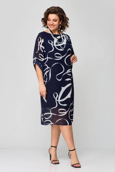 Платье Runella 1628 синий - фото 3