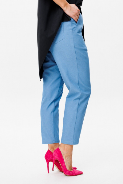 Блуза, брюки Mubliz 157 черно-голубой - фото 12