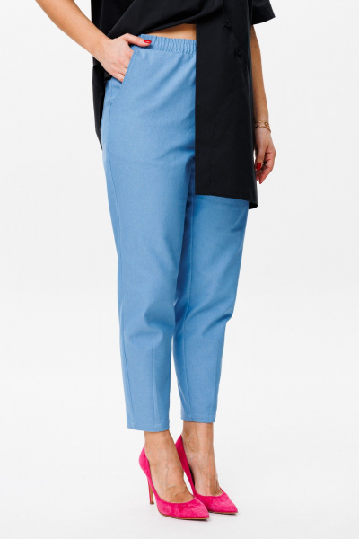 Блуза, брюки Mubliz 157 черно-голубой - фото 11