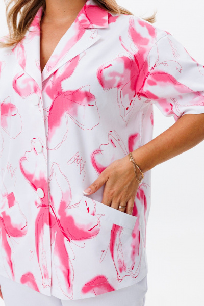 Брюки, жакет Mubliz 164 бело-розовый - фото 15