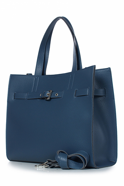 Маленькая сумка из экокожи с застежкой и ручками Galanteya 35923.24с78к45 синий - фото 1