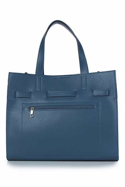 Маленькая сумка из экокожи с застежкой и ручками Galanteya 35923.24с78к45 синий - фото 3