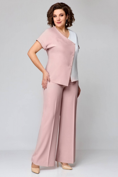 Блуза, брюки Мишель стиль 1181 пыльная_роза - фото 3