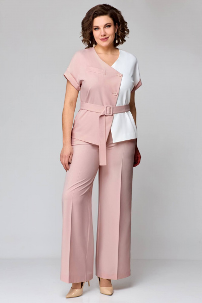 Блуза, брюки Мишель стиль 1181 пыльная_роза - фото 2