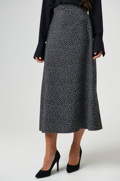 Черная юбка с принтом и молнией для повседневного стиля Nadex 22-092900/514-24 черный - фото 2