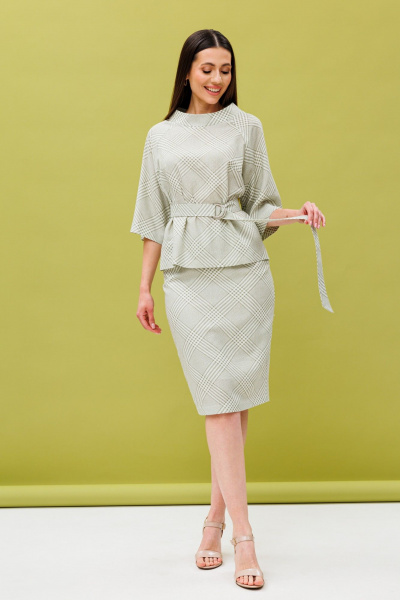 Блуза и юбка из вискозы на каждый день, прилегающий силуэт Ларс Стиль 888 - фото 1