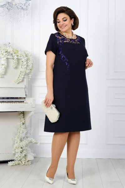 Кардиган, платье Ninele 5988 синий - фото 9