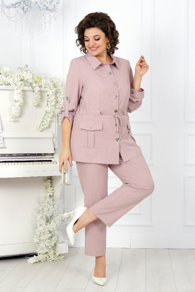 Брюки, жакет, майка Ninele 7402 пудра - фото 1
