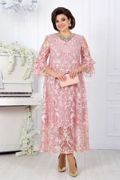 Платье Ninele 7436 розовый - фото 10