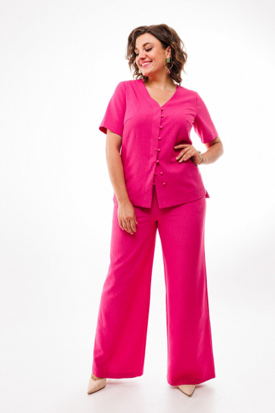 Блуза, брюки Anelli 1401 малина - фото 6