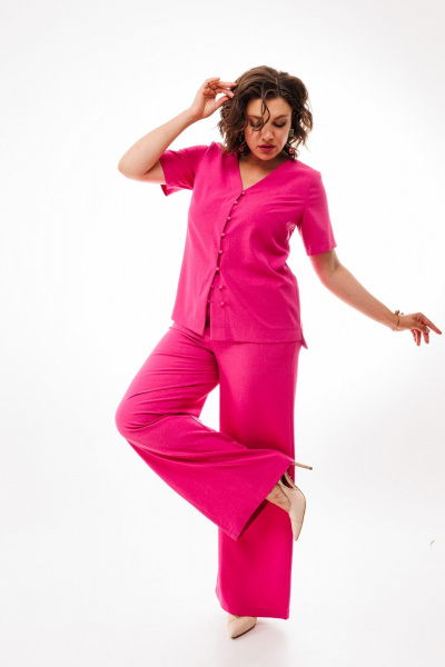 Блуза, брюки Anelli 1401 малина - фото 1