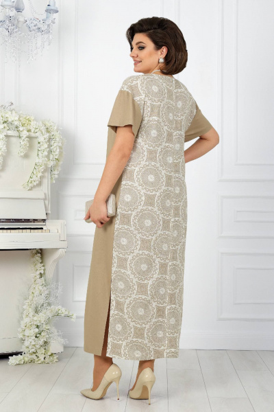 Платье Ninele 5960 бежевый - фото 9