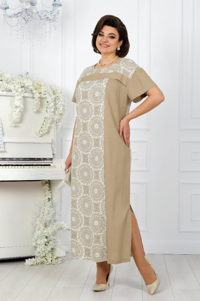 Платье Ninele 5960 бежевый - фото 6