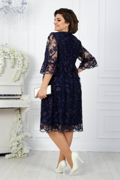 Платье Ninele 7372 темно-синий - фото 8