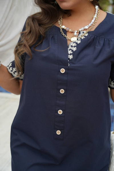 Платье Vittoria Queen 20603 темно-синий - фото 4