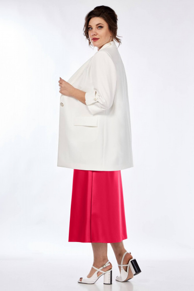 Модальное платье из льна в нежных оттенках с воланами Matini 1.1758 розовый - фото 6