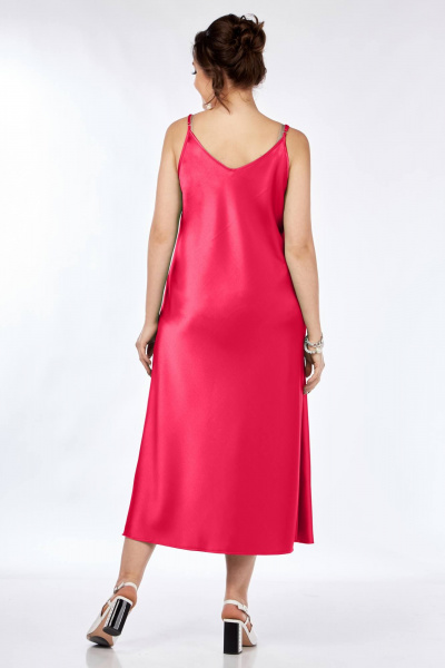 Модальное платье из льна в нежных оттенках с воланами Matini 1.1758 розовый - фото 5