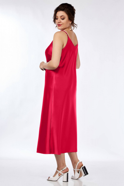 Модальное платье из льна в нежных оттенках с воланами Matini 1.1758 розовый - фото 4