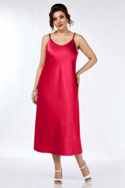 Модальное платье из льна в нежных оттенках с воланами Matini 1.1758 розовый - фото 3